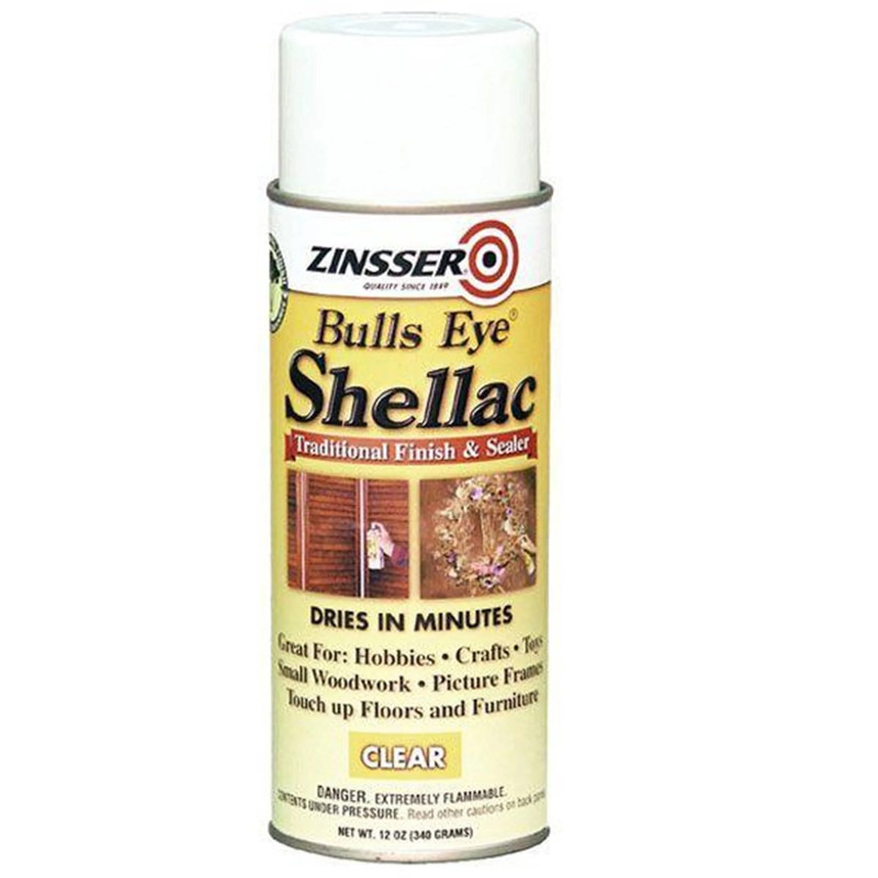 Bulls Eye Shellac - Solvent Based - Gloss - Color:Clear - Size:12-oz
